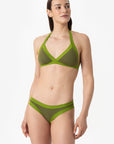 Chloe | Base Fissa Bordato Con Coppe - Verde Militare/Verde - donna - Raggianti