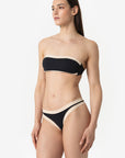 Bianca | Fascia Bordata Con Coppe - Nero/Beige - donna - Raggianti