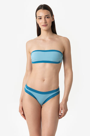 Bianca | Fascia Bordata Con Coppe - Azzurro/Ottanio - donna - Raggianti