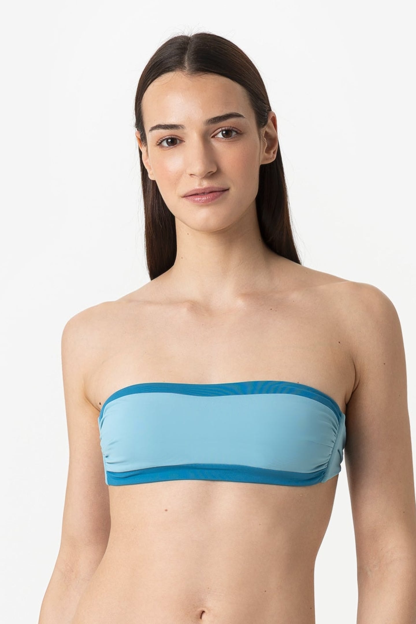Bianca | Fascia Bordata Con Coppe - Azzurro/Ottanio - donna - Raggianti