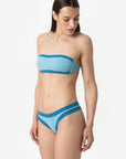 Bianca | Fascia Bordata Con Coppe - Azzurro/Ottanio - donna - Raggianti