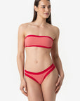 Bianca | Fascia Bordata Con Coppe - Rosa/Rosso - donna - Raggianti