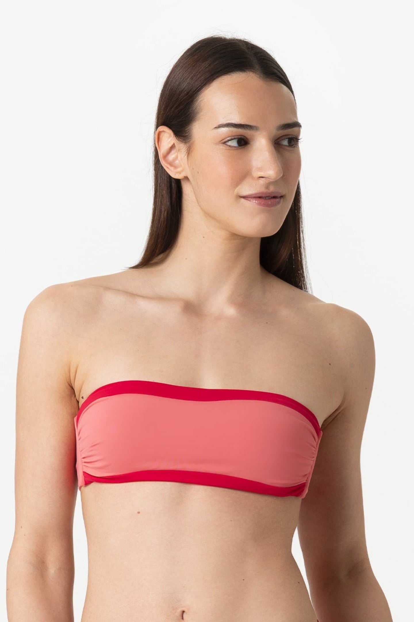 Bianca | Fascia Bordata Con Coppe - Rosa/Rosso - donna - Raggianti
