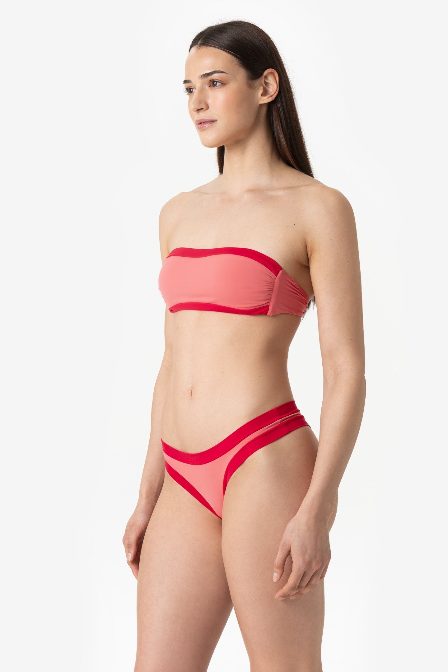 Bianca | Fascia Bordata Con Coppe - Rosa/Rosso - donna - Raggianti