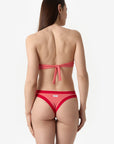 Bianca | Fascia Bordata Con Coppe - Rosa/Rosso - donna - Raggianti