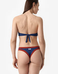 Bianca | Fascia Bordata Con Coppe - Blu/Ruggine - donna - Raggianti