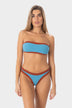 Bianca | Top Bikini Fascia all'Americana - Blu/Ruggine - donna - Raggianti