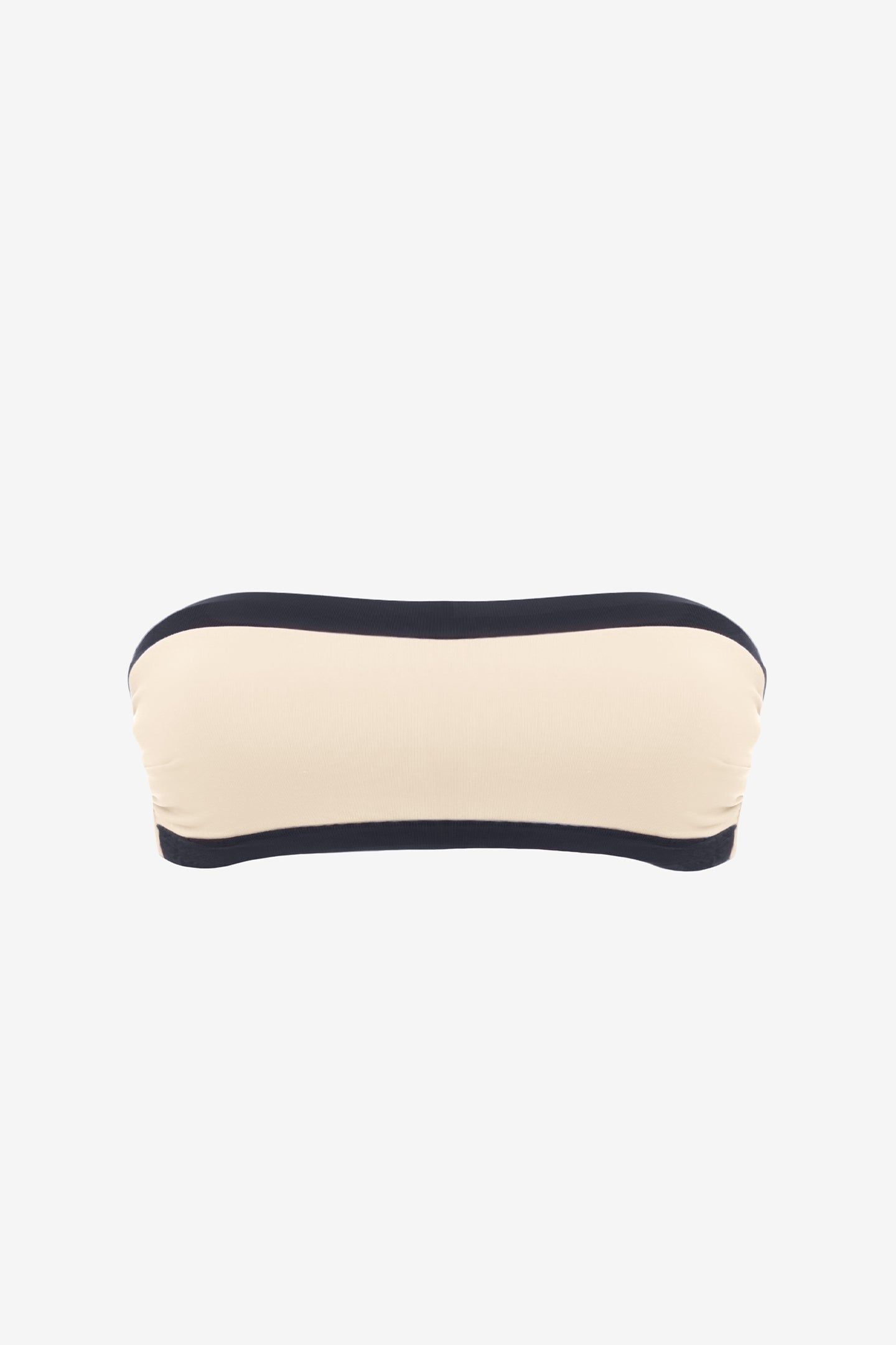 Bianca | Fascia Bordata Con Coppe - Beige/Nero - donna - Raggianti