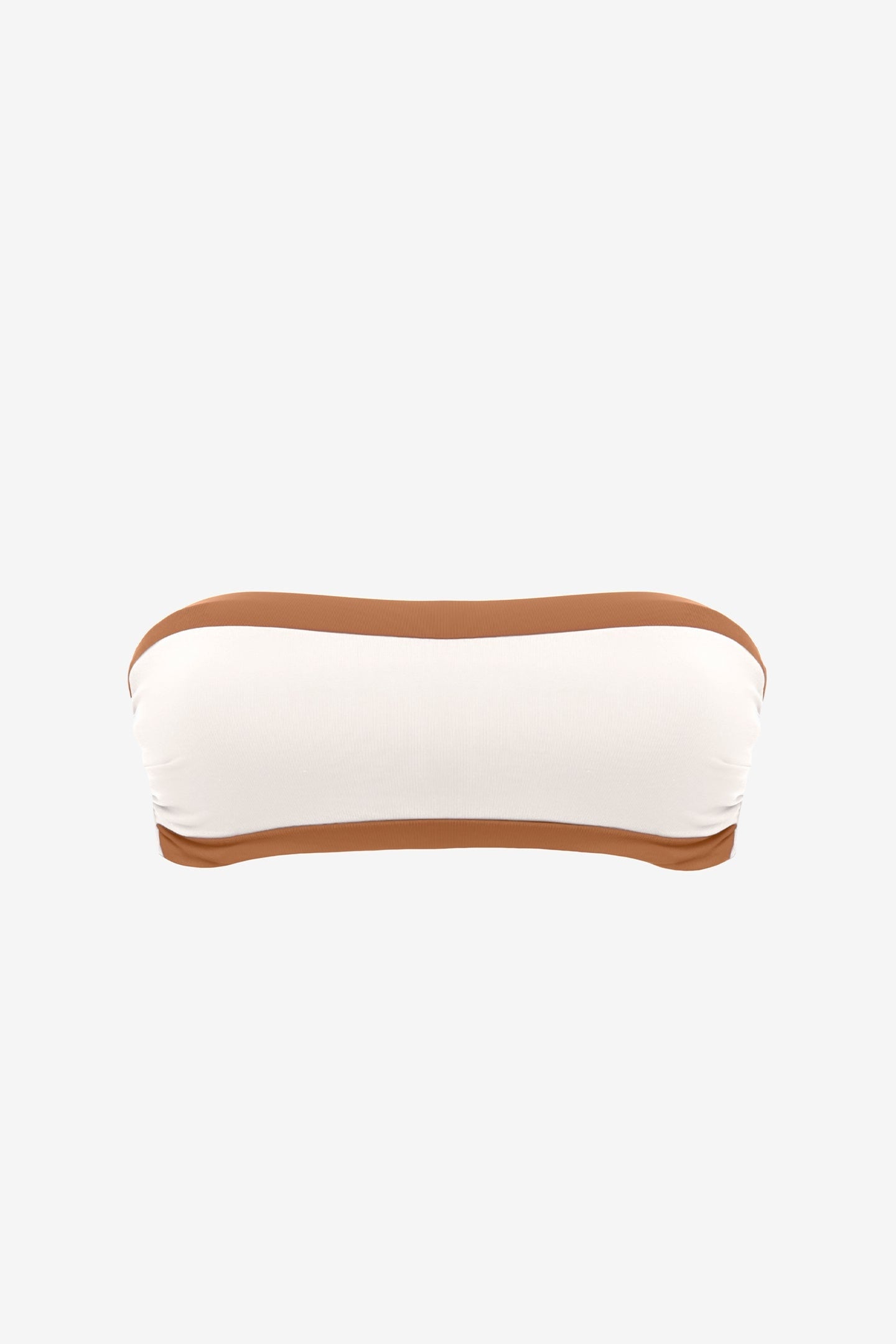 Bianca | Fascia Bordata Con Coppe - Yougurt/Tabacco - donna - Raggianti