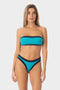 Bianca | Top Bikini Fascia all'Americana - Turchese/Blu - donna - Raggianti