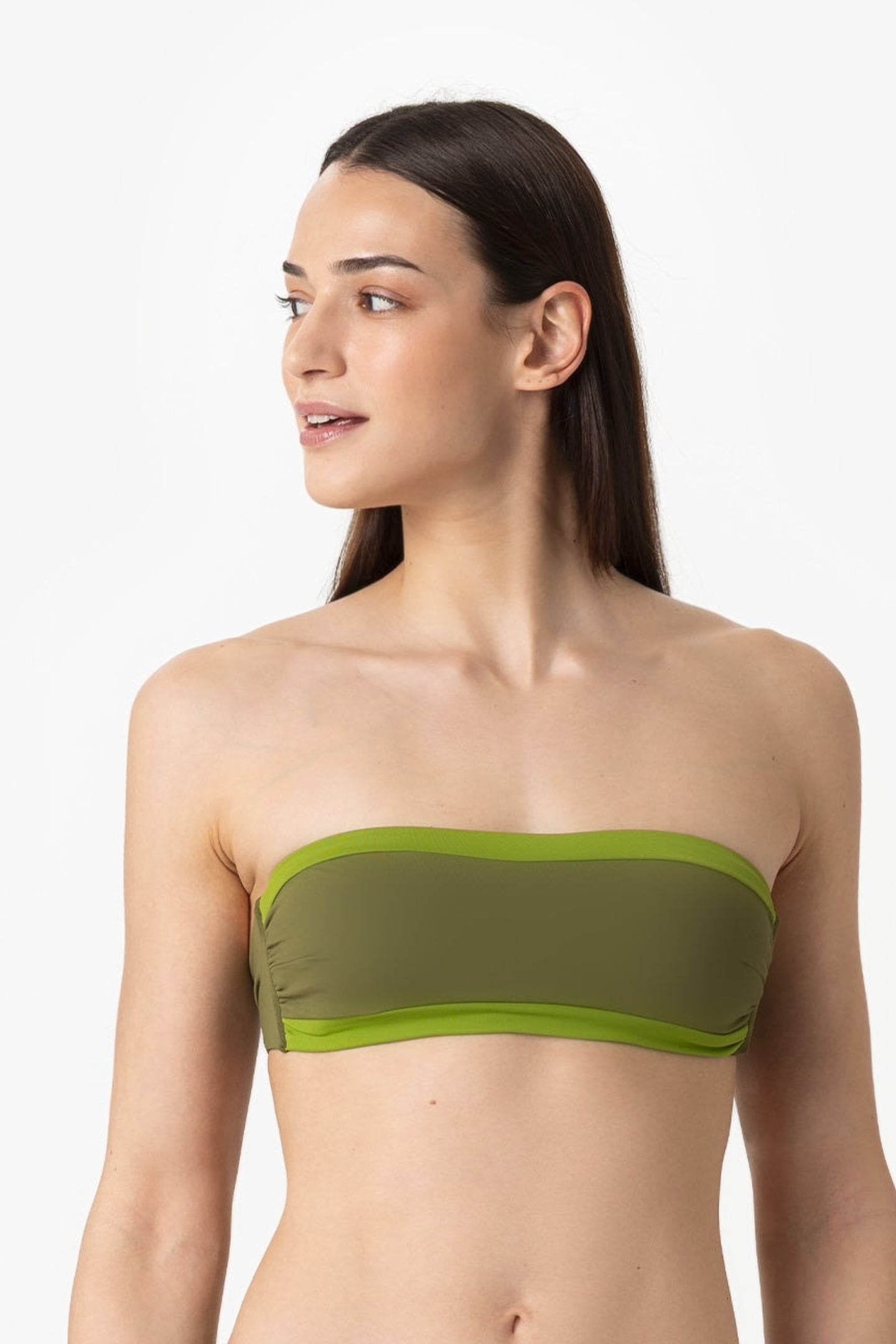 Bianca | Fascia Bordata Con Coppe - Verde Militare/Verde - donna - Raggianti