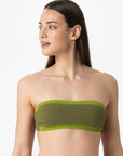 Bianca | Fascia Bordata Con Coppe - Verde Militare/Verde - donna - Raggianti
