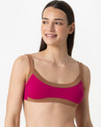 Arianna | Brassiere Bordata - Magenta/Tabacco - donna - Raggianti