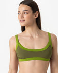 Arianna | Brassiere Bordata - Verde Militare/Verde - donna - Raggianti