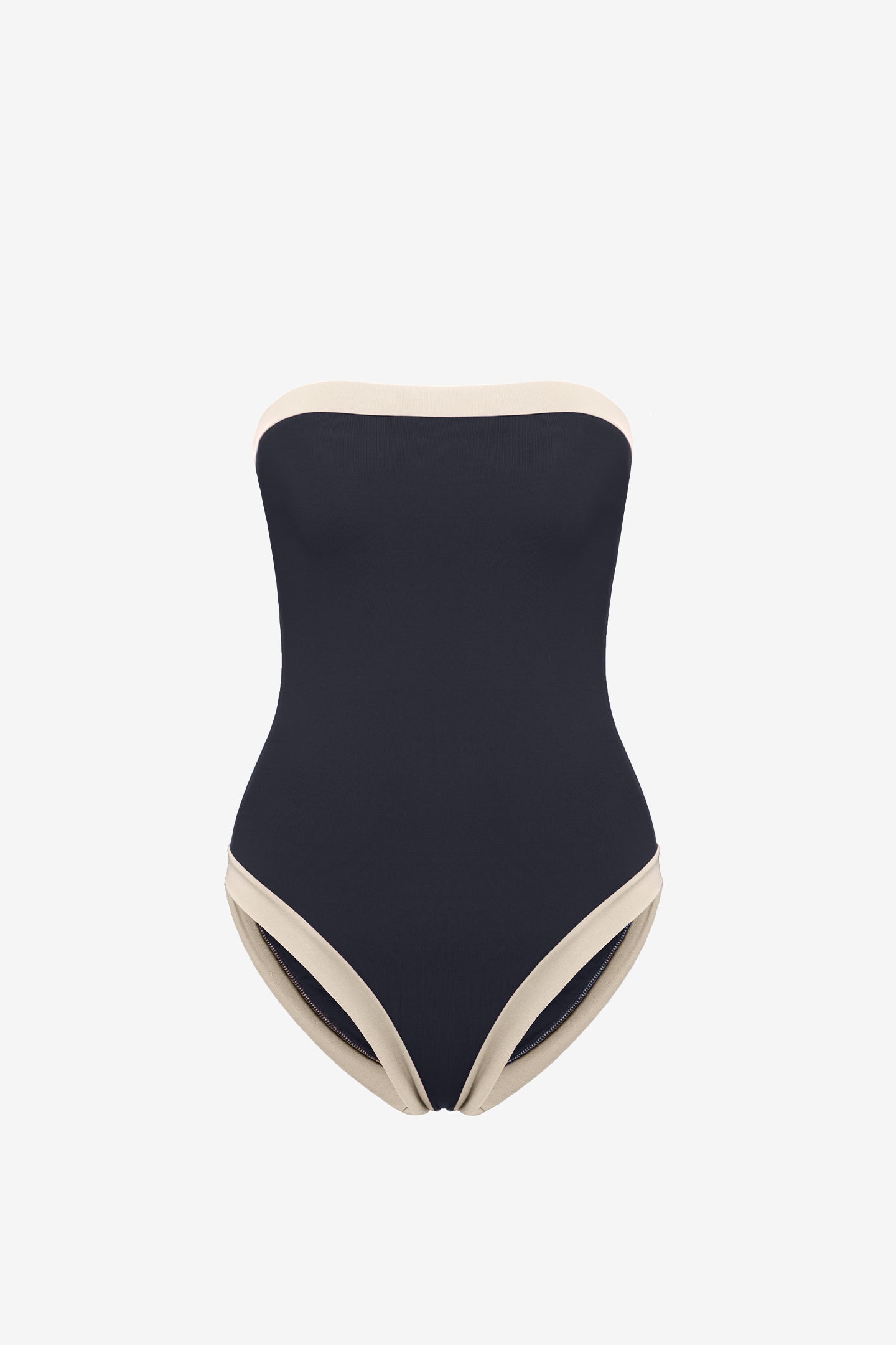 Isa | Intero Fascia Bordato Con Coppe - Nero/Beige - donna - Raggianti