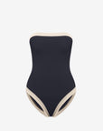 Isa | Intero Fascia Bordato Con Coppe - Nero/Beige - donna - Raggianti