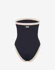 Isa | Intero Fascia Bordato Con Coppe - Nero/Beige - donna - Raggianti