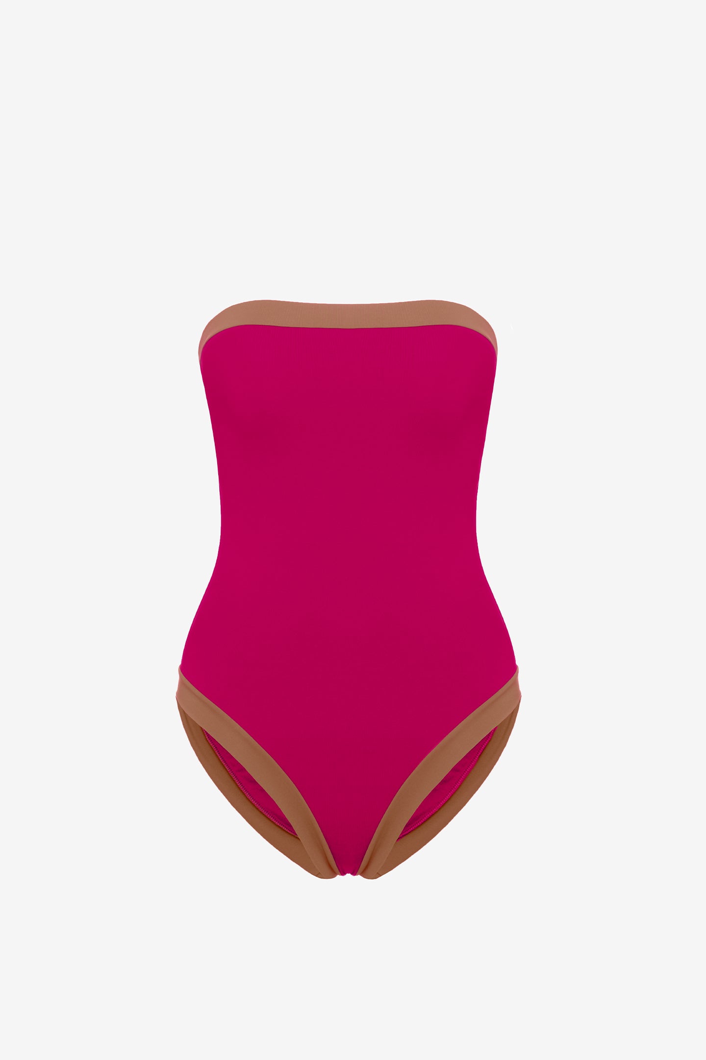 Isa | Intero Fascia Bordato Con Coppe - Magenta/Tabacco - donna - Raggianti