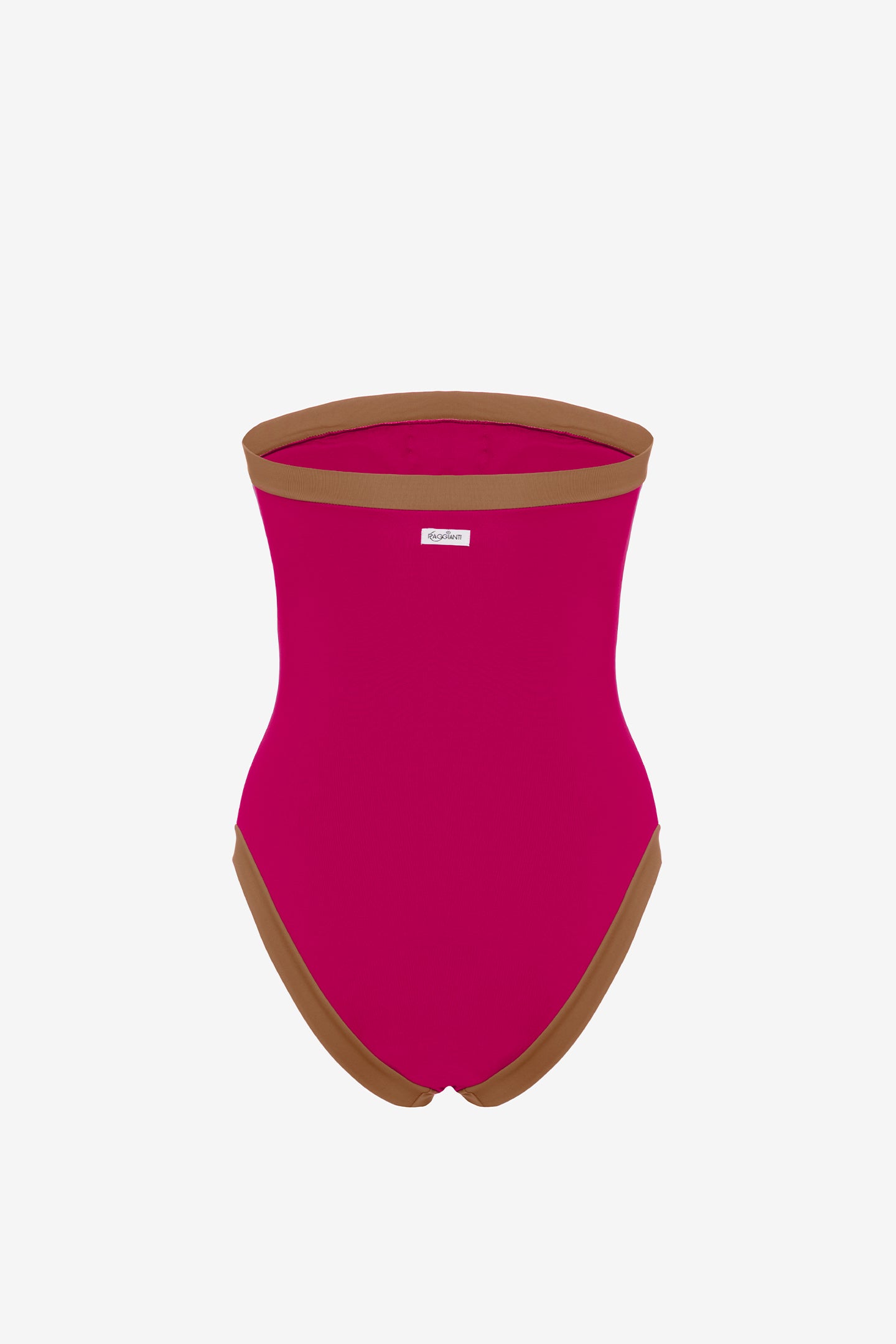 Isa | Intero Fascia Bordato Con Coppe - Magenta/Tabacco - donna - Raggianti