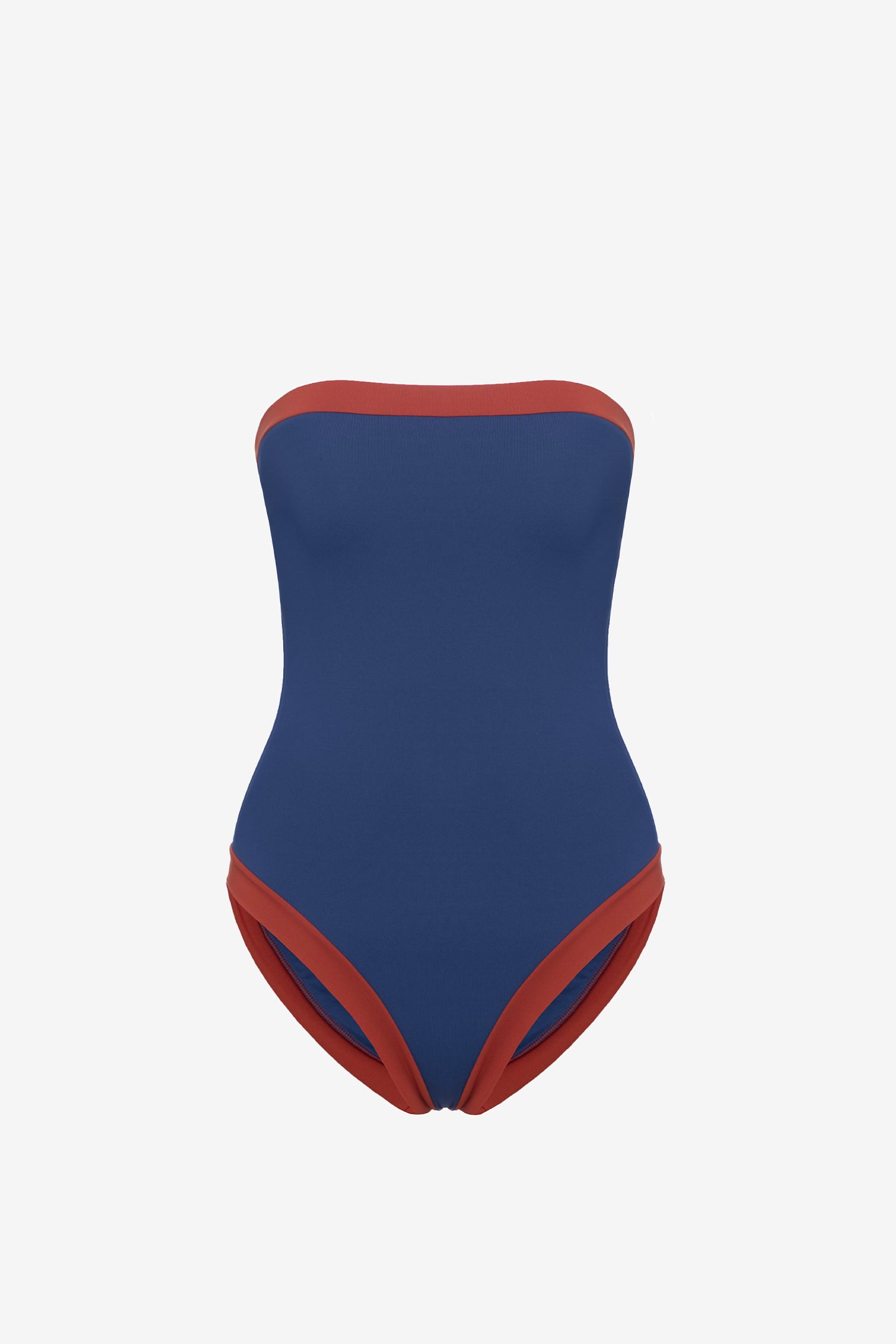 Isa | Intero Fascia Bordato Con Coppe - Blu/Ruggine - donna - Raggianti