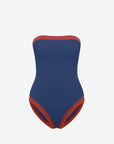 Isa | Intero Fascia Bordato Con Coppe - Blu/Ruggine - donna - Raggianti