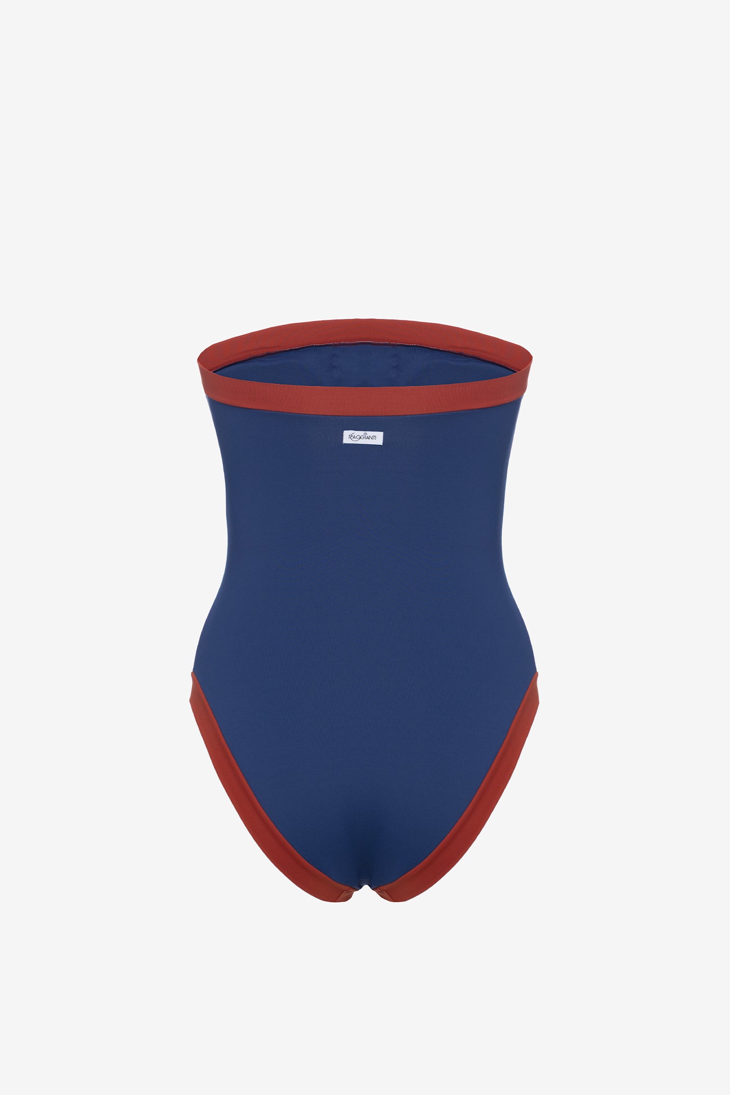 Isa | Intero Fascia Bordato Con Coppe - Blu/Ruggine - donna - Raggianti