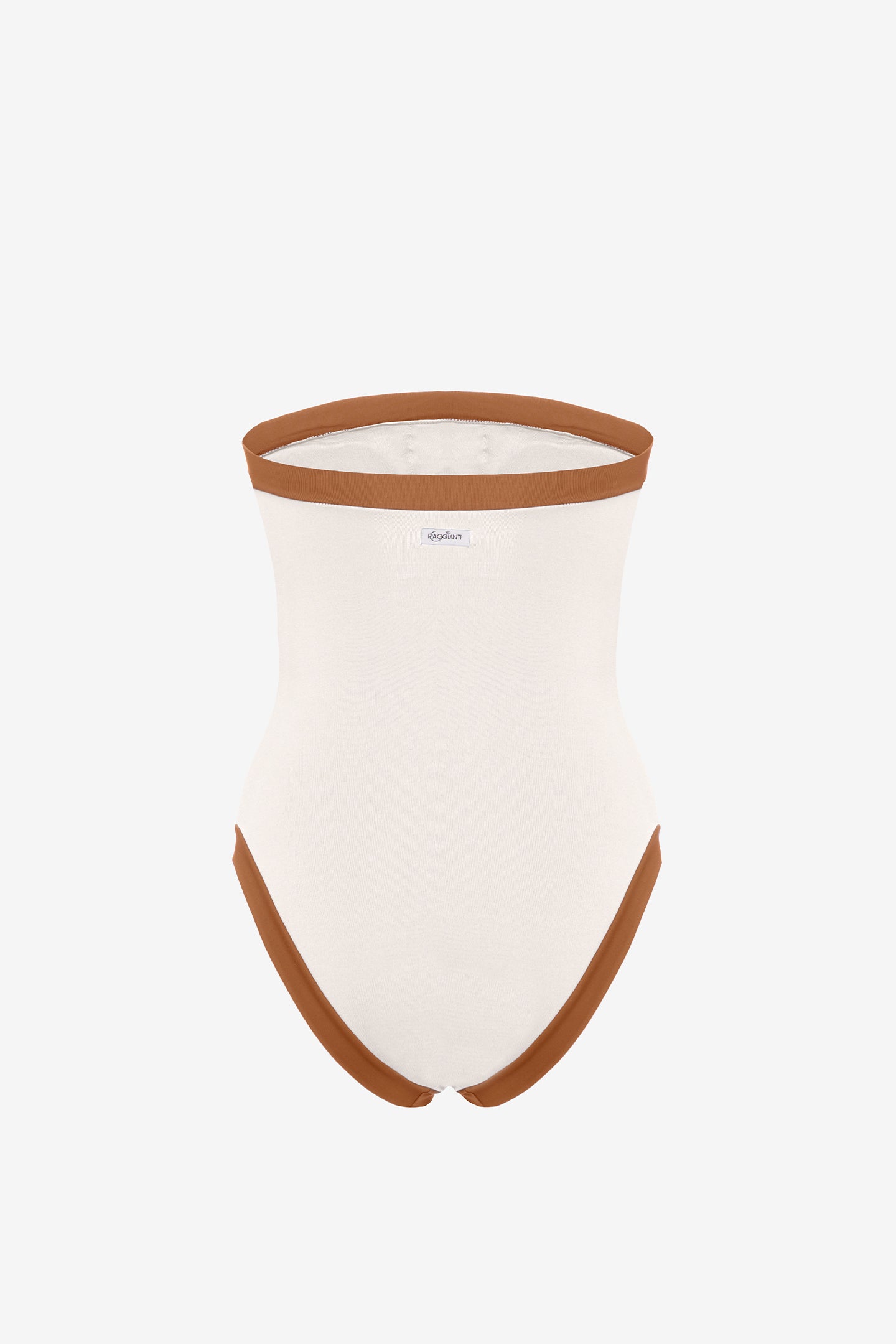 Isa | Intero Fascia Bordato Con Coppe - Yougurt/Tabacco - donna - Raggianti