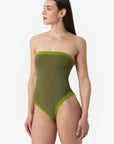 Isa | Intero Fascia Bordato Con Coppe - Verde Militare/Verde - donna - Raggianti