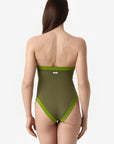 Isa | Intero Fascia Bordato Con Coppe - Verde Militare/Verde - donna - Raggianti