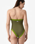 Isa | Intero Fascia Bordato Con Coppe - Verde Militare/Verde - donna - Raggianti