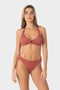 Iris | Slip Bikini Regolare - Borgogna/Corallo - donna - Raggianti