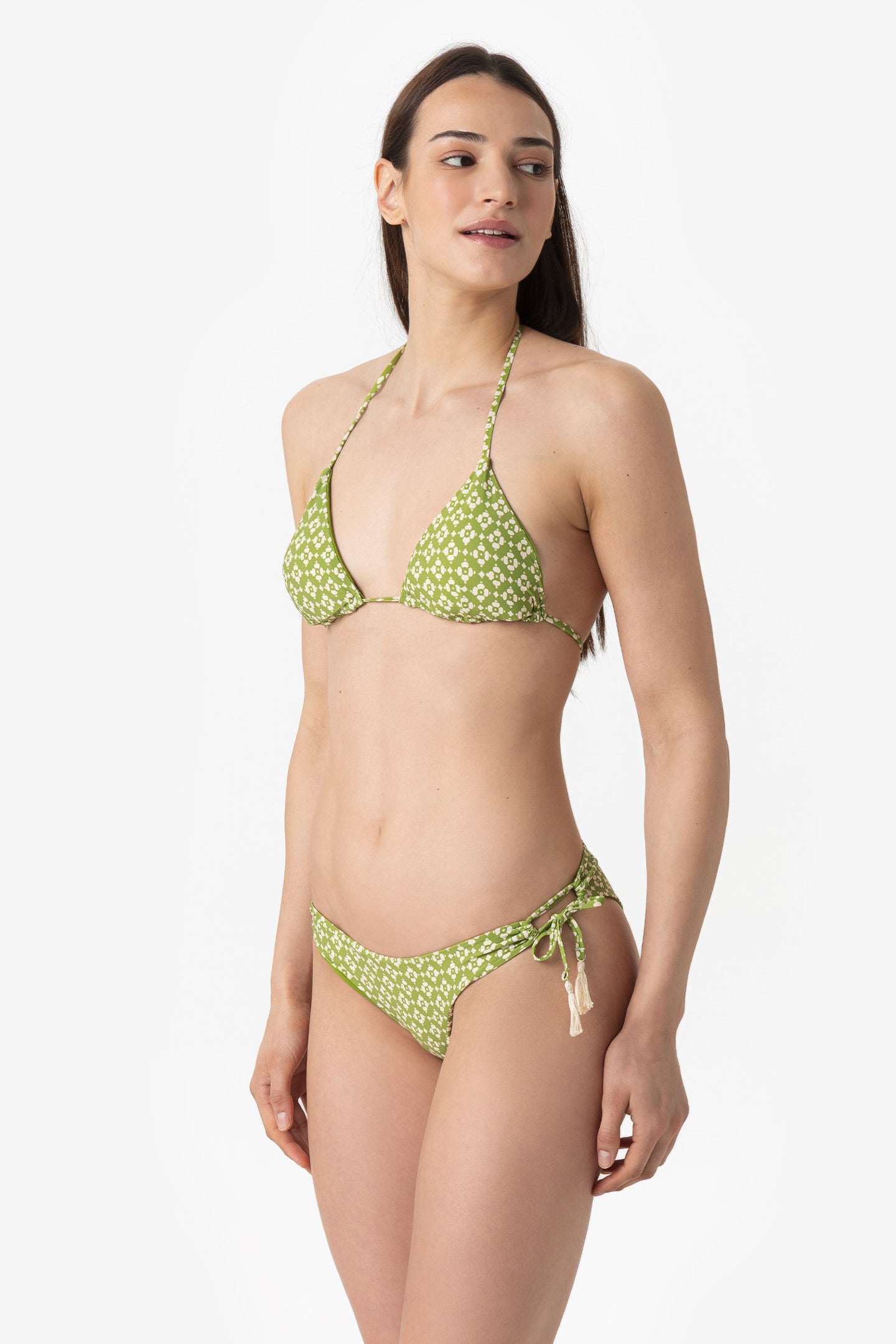 Dalia | Slip Laccio Annodato - Botonic Verde - donna - Raggianti