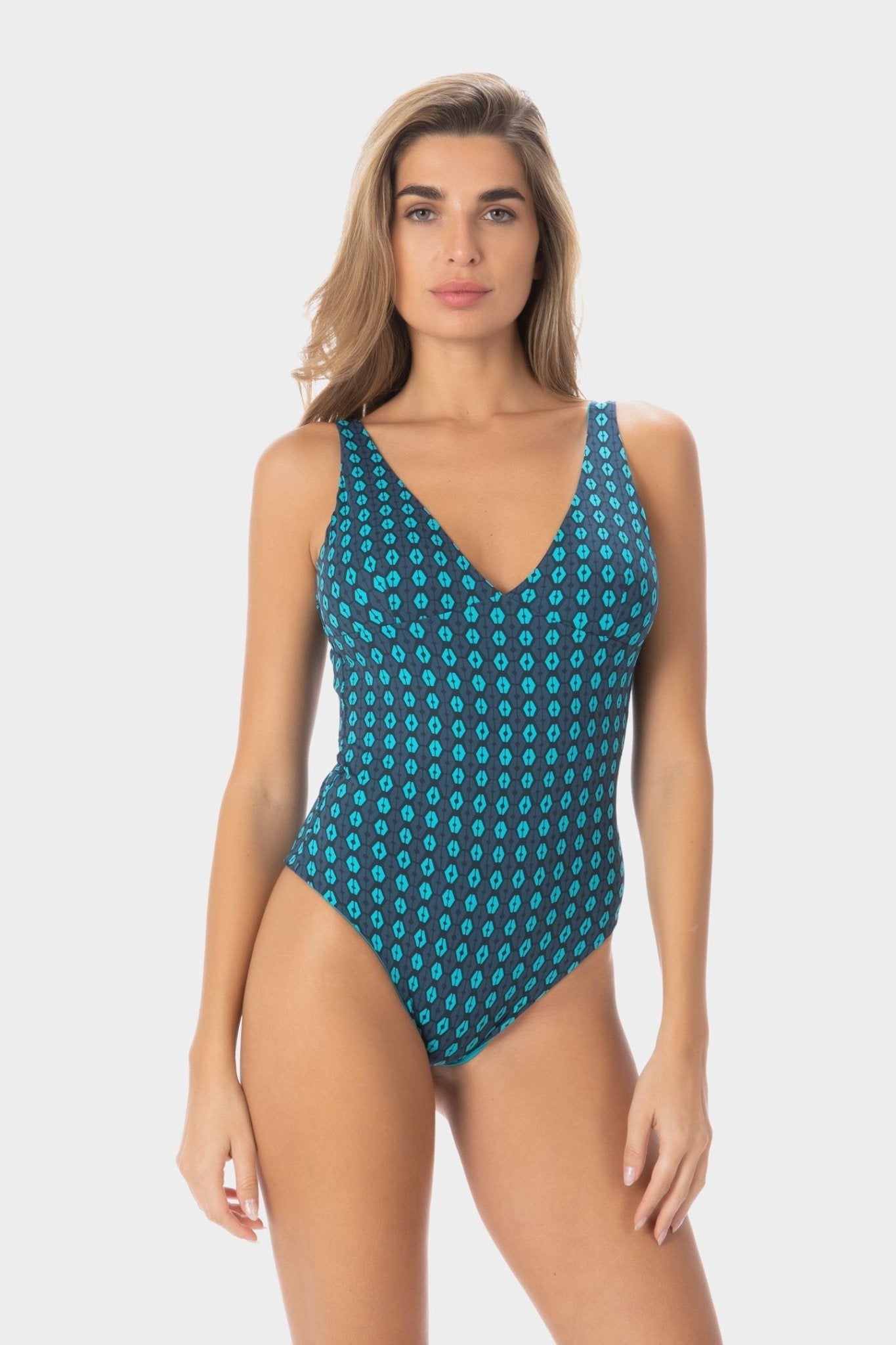 Beatrice | Costume Intero Longline - Turchese - donna - Raggianti