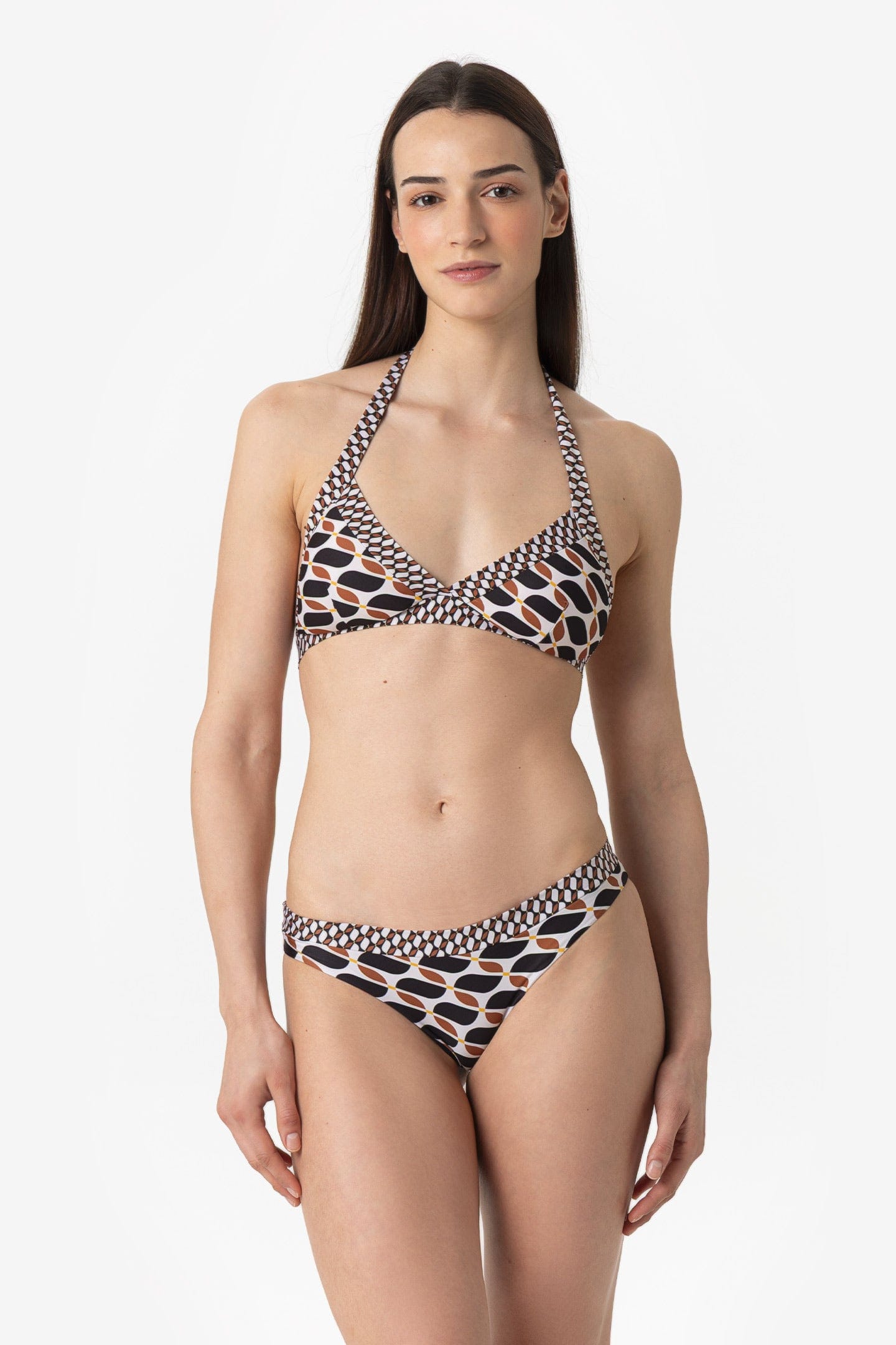 Slip Bikini Donna Con Coulisse Laterale E Inserti In Rete, Taglie Forti, Perfetto Per L'Estate