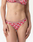Stella | Slip Vita Bassa Bordato - Retro' Rosso - donna - Raggianti