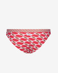 Stella | Slip Vita Bassa Bordato - Retro' Rosso - donna - Raggianti