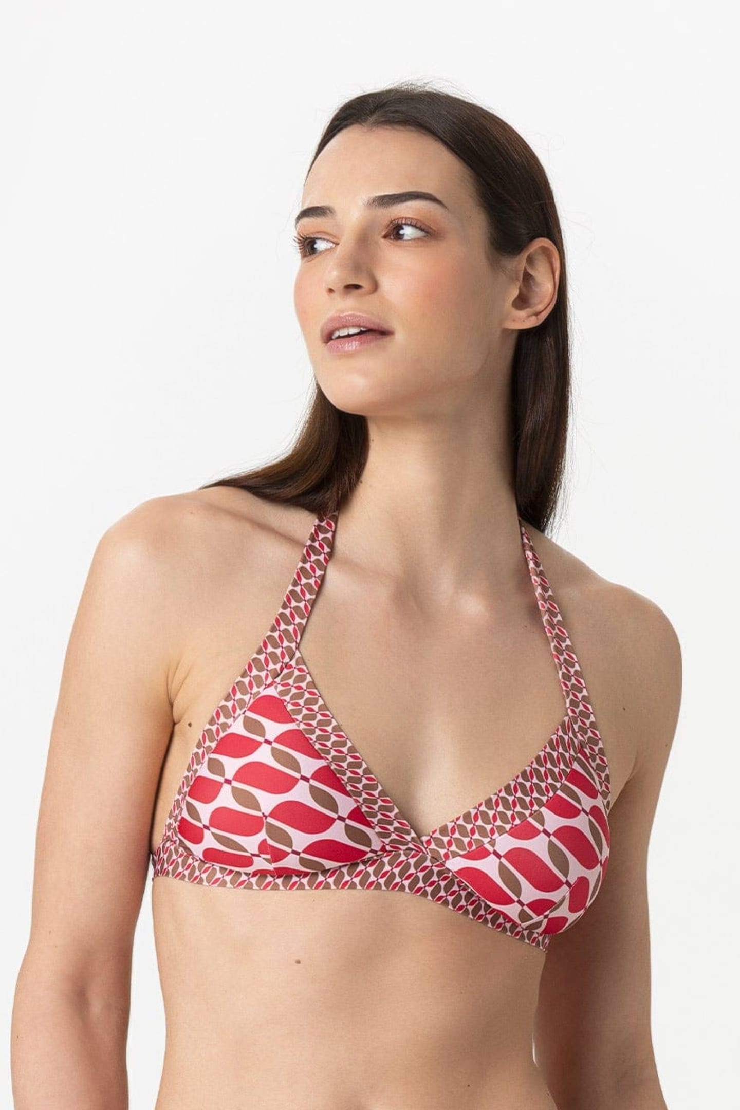 Valentina | Base Fissa Con Coppe Bordata - Retro' Rosso - donna - Raggianti