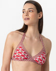 Valentina | Base Fissa Con Coppe Bordata - Retro' Rosso - donna - Raggianti