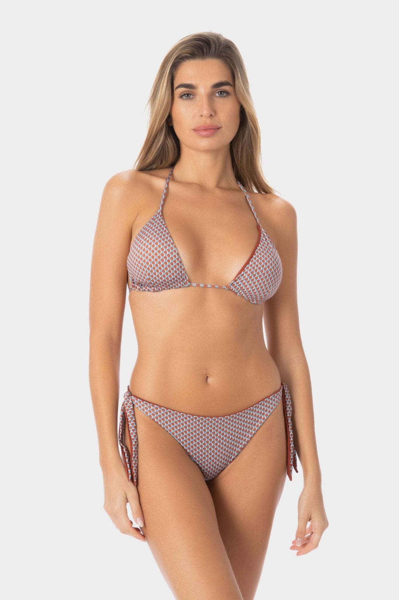 Eleonora | Slip Bikini con Laccetti - Ruggine - donna - Raggianti