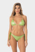 Flora | Slip Bikini Satinato con Laccetti - Verde - donna - Raggianti