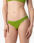 Ginevra | Slip Vita Bassa Con Ricamo - Botonic Verde - donna - Raggianti