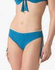 Viviana | Slip Classico Binario Con Ricamo - Botanic Ottanio - donna - Raggianti