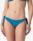 Giorgia | Slip Annodato Con Ricamo - Botanic Ottanio - donna - Raggianti
