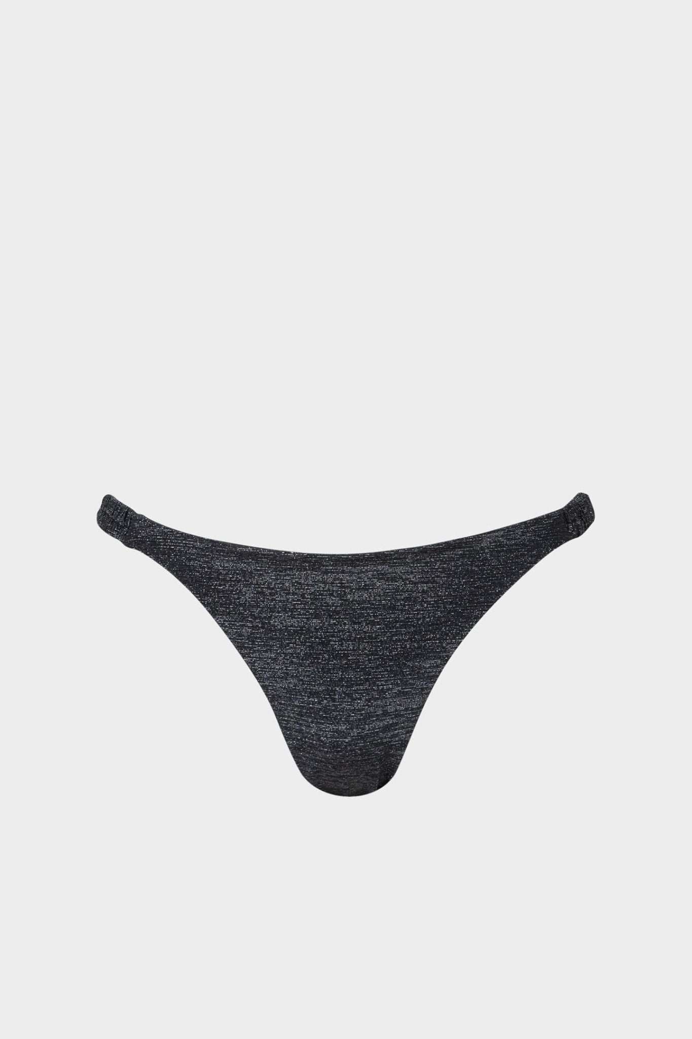 Livia | Slip Bikini Brasiliana con Laccetti in Lurex - Nero - donna - Raggianti