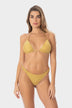 Romina | Top Bikini Triangolo Lurex con Coppe - Oro - donna - Raggianti